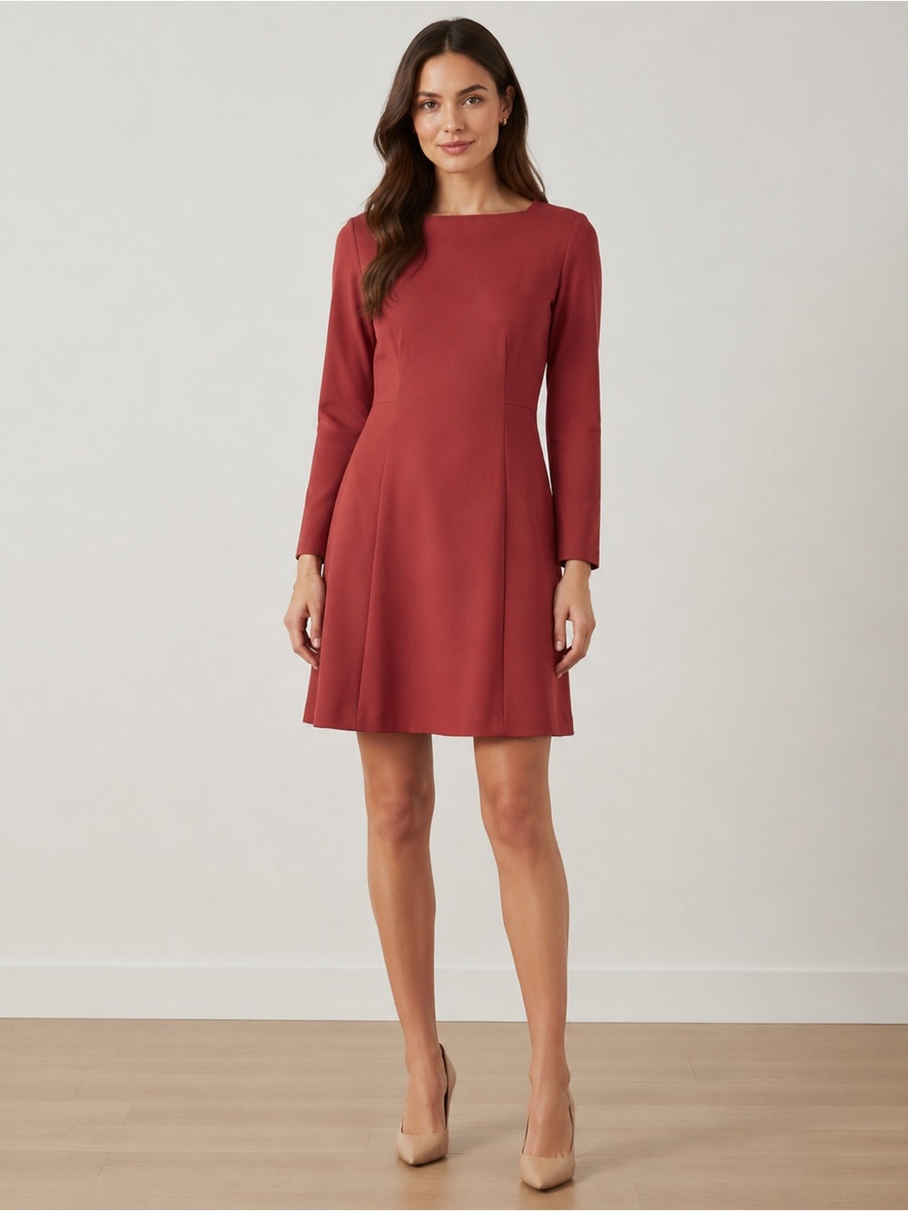 MM Lafleur fit glare long sleeve dress Size 2 career classy modest